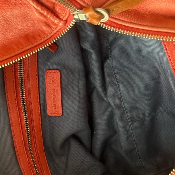 Coral Leather Shoulder Bag - Picture 3 of 5